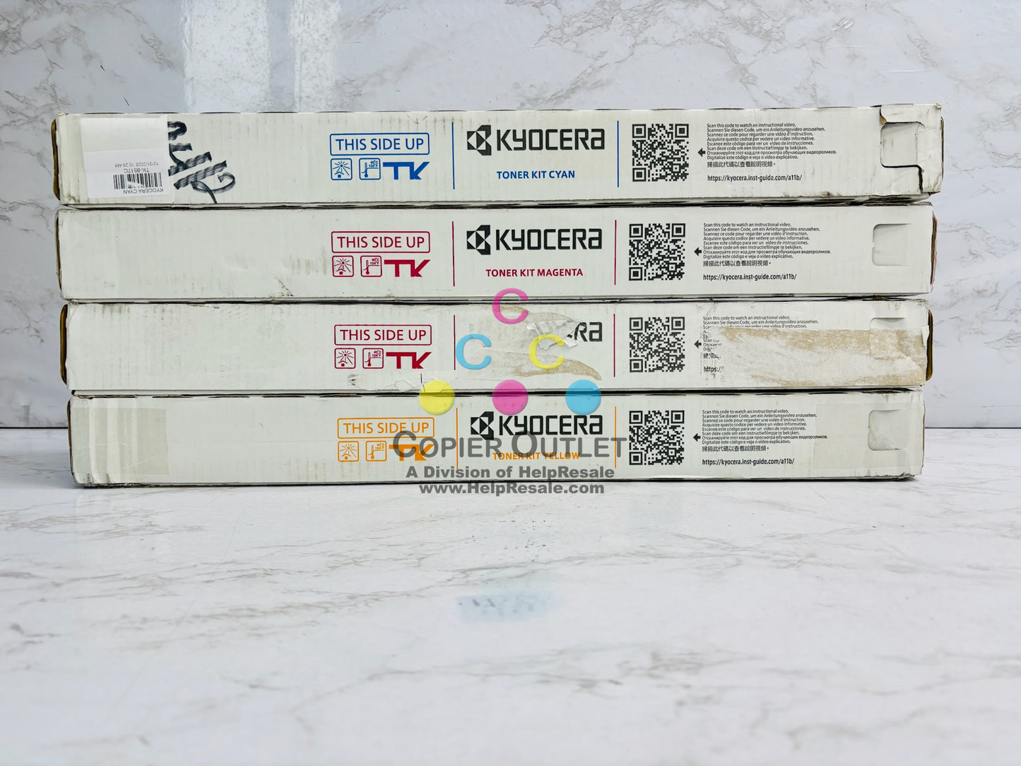 4 Genuine Kyocera 5052ci 5053ci 6052ci CMMY Toners TK-8517