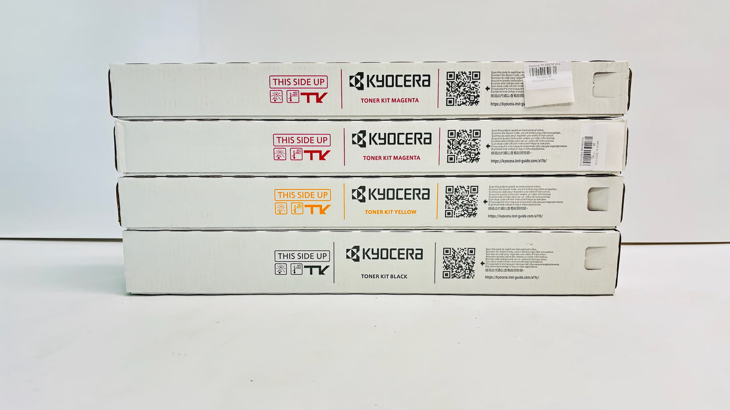 4 Genuine Kyocera Taskalfa MZ4001ci, MZ5001ci, MZ6001ci MMYK Toners TK-8597