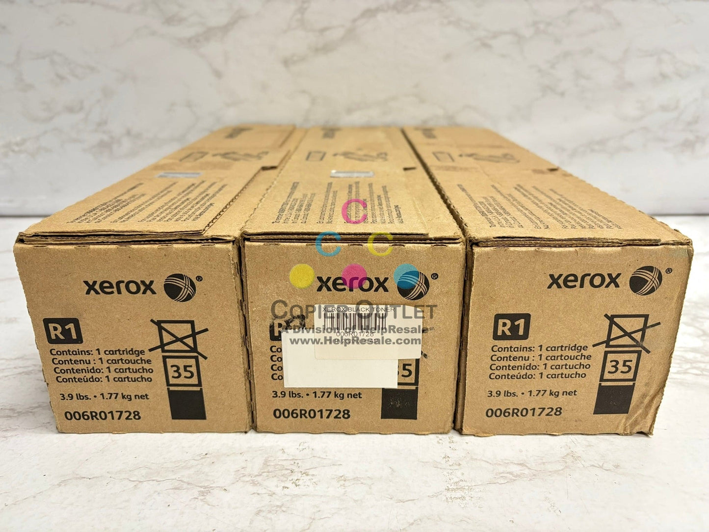 3 Genuine Xerox WorkCentre 5665,5675,5687,165,175, 275 Black Toners 006R01728