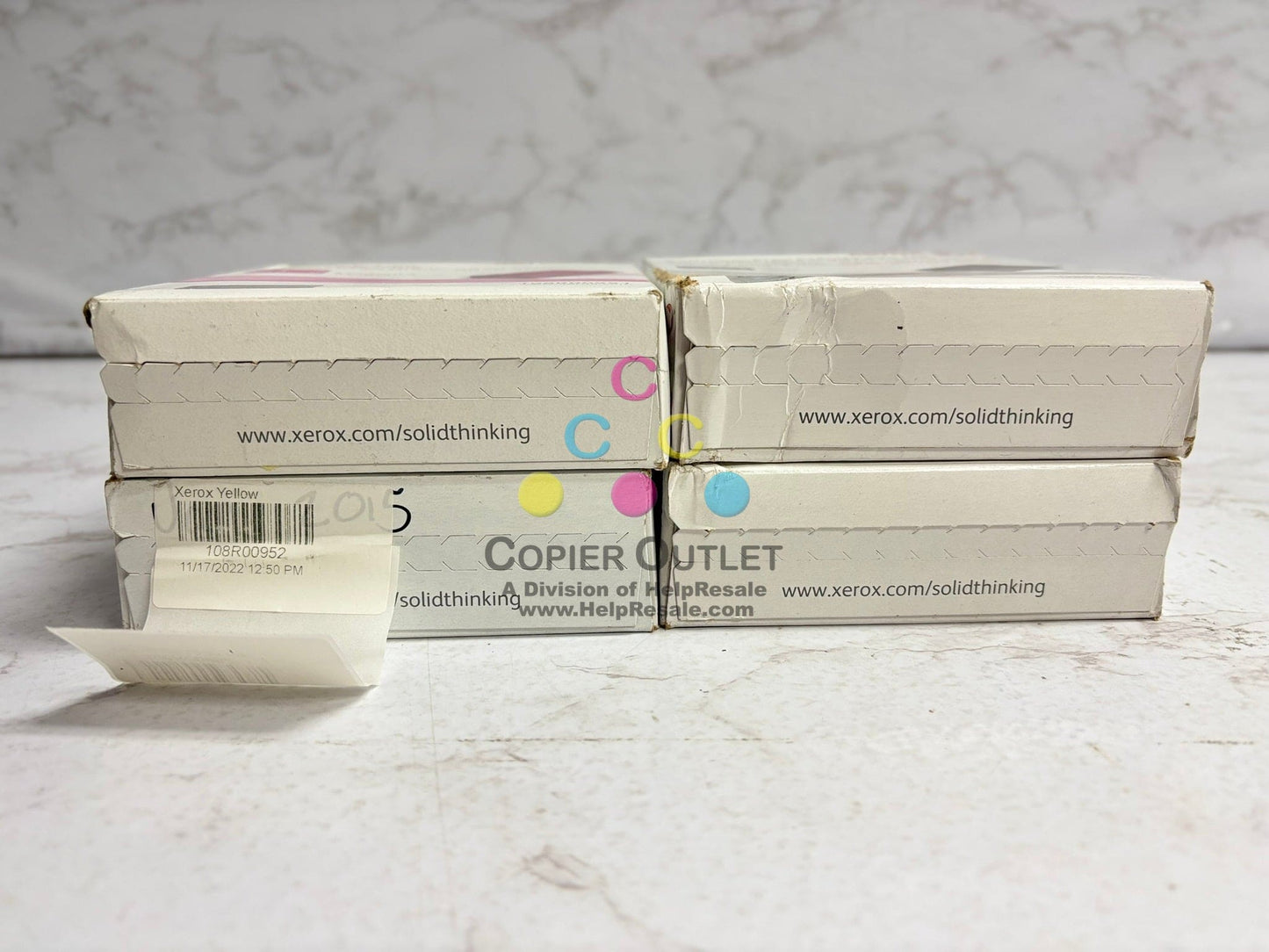 4 New Genuine Xerox ColorQube 8870 Series ColorQube MYKK Ink 108R00951,952,953