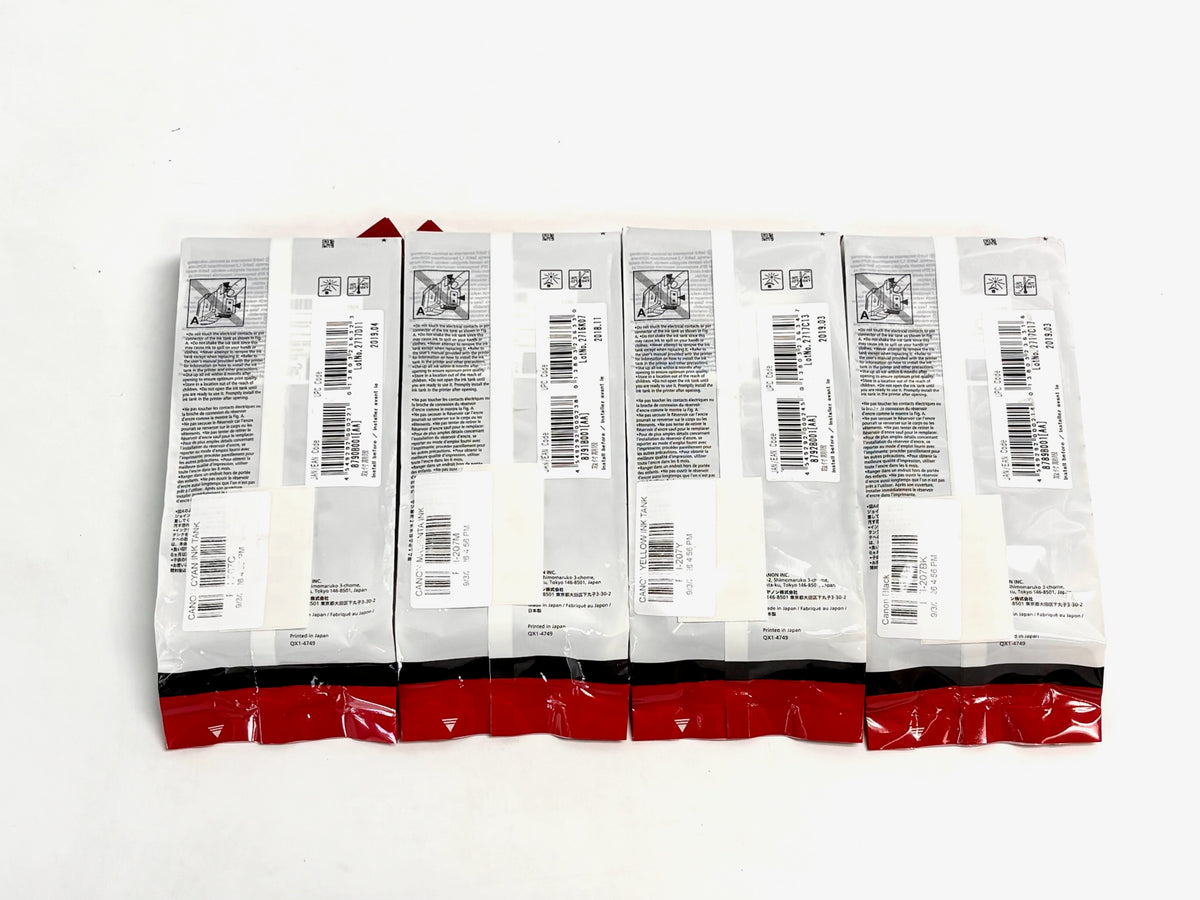 4 Genuine Canon iPF680,iPF685 CMYBK Inkjet Cartridges PFI-207(2018-2019)