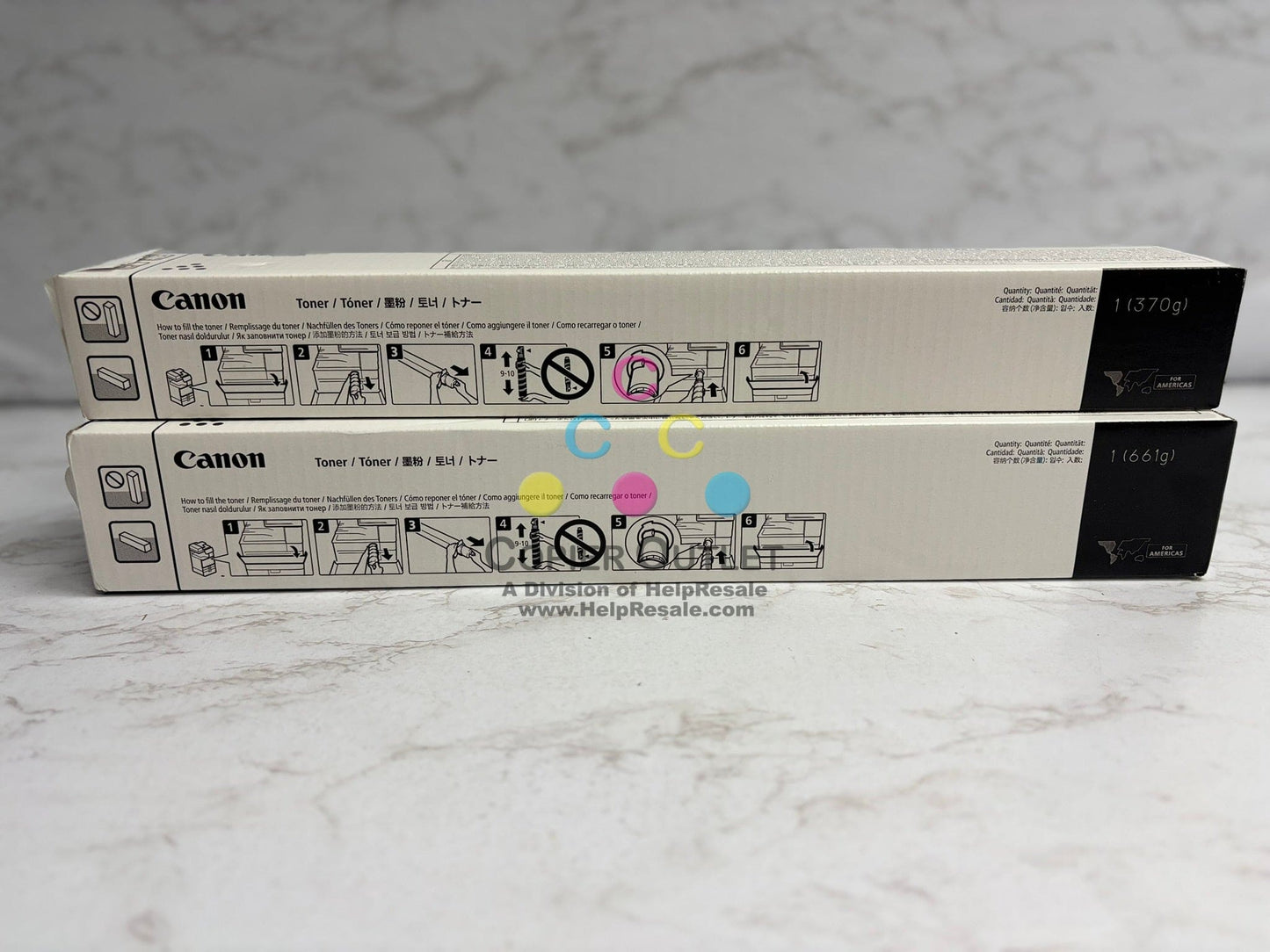 2 OEM Canon iRA DX C3926i,C3930i,C3935i, iRC3326i GPR-66 Yellow and Black Toners