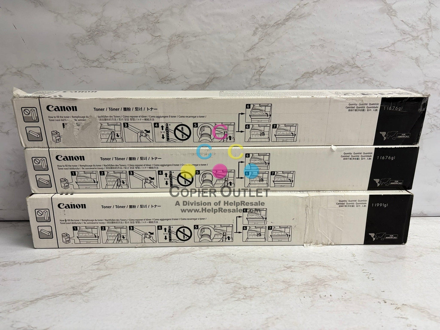 3 Cosmetic OEM Canon iR ADVANCE C5840i,C5850i,C5860i,C5870i GPR-61 CCK Toners