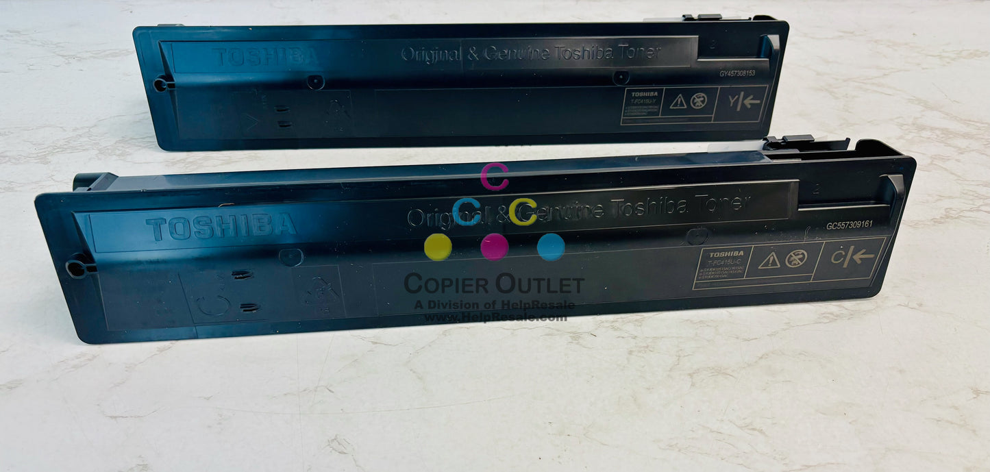 4 Genuine Toshiba eStudio 2515AC,3015AC Cyan,Yellow & Black Toner T-FC415U CYKK