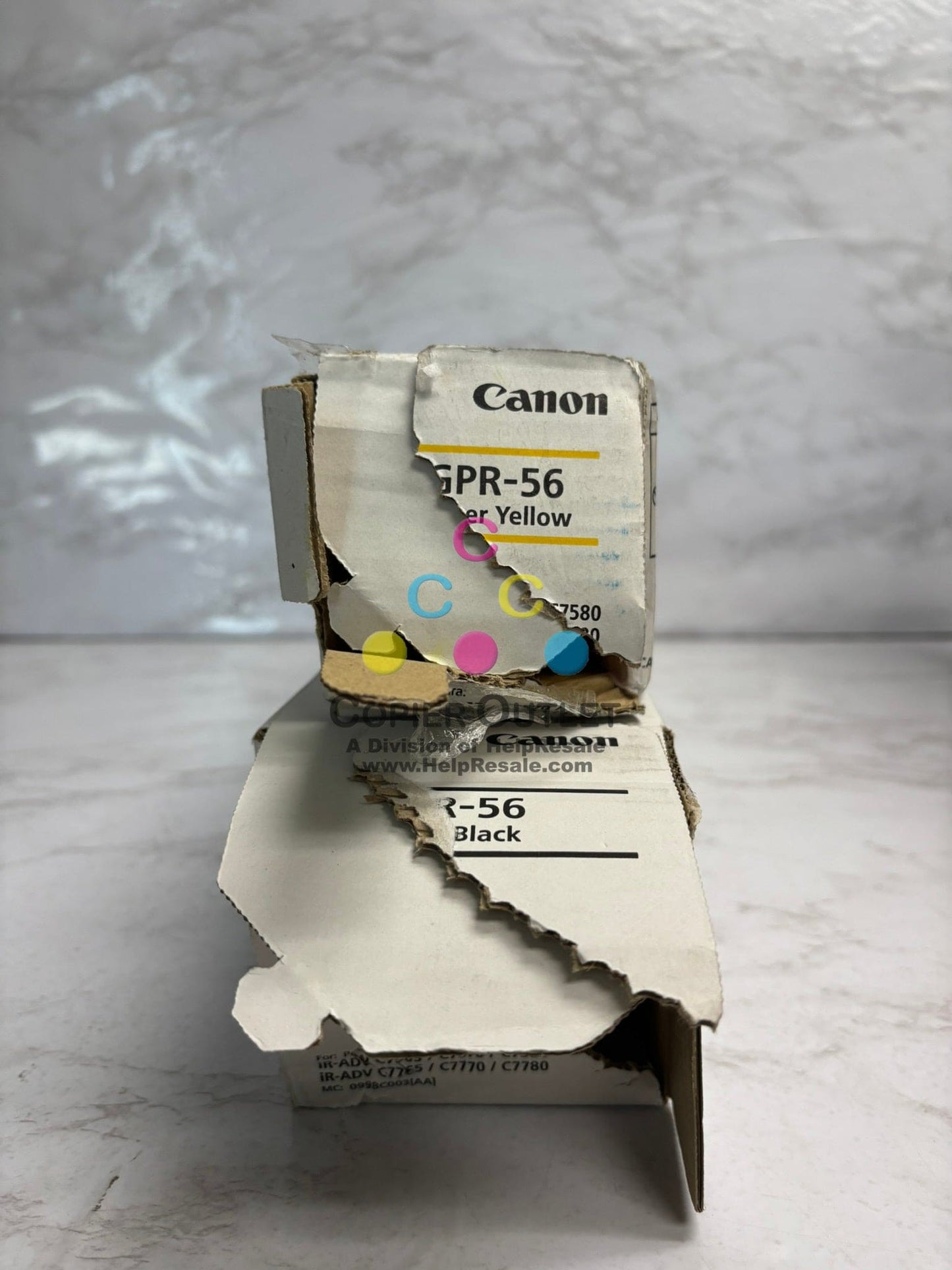 2 Open OEM Canon iR ADV C7565,C7570,C7580,C7765,C7770,C7780 Toners GPR-56 YK
