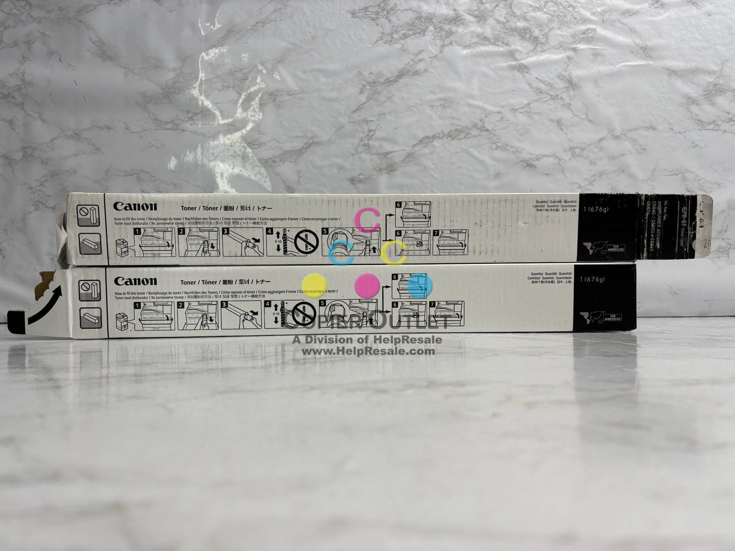 2 Open Genuine Canon iR Adv C5840i,C5850i CM Toners GPR-61 (No Yellow&Black)