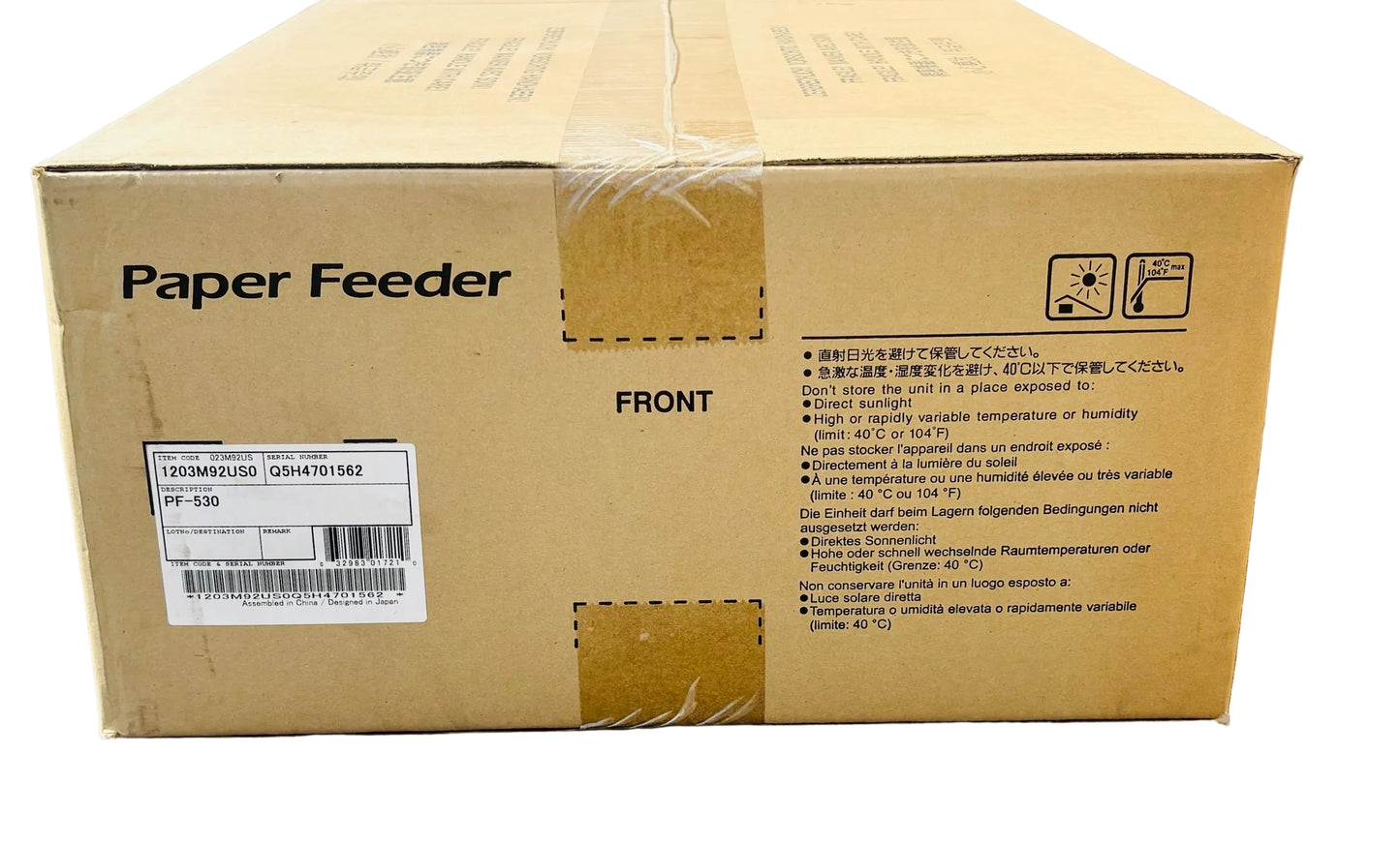 Genuine Kyocera FS-C2026MFP, FS-C2126MFP Multi Paper Feeder PF-530,1203M92US0