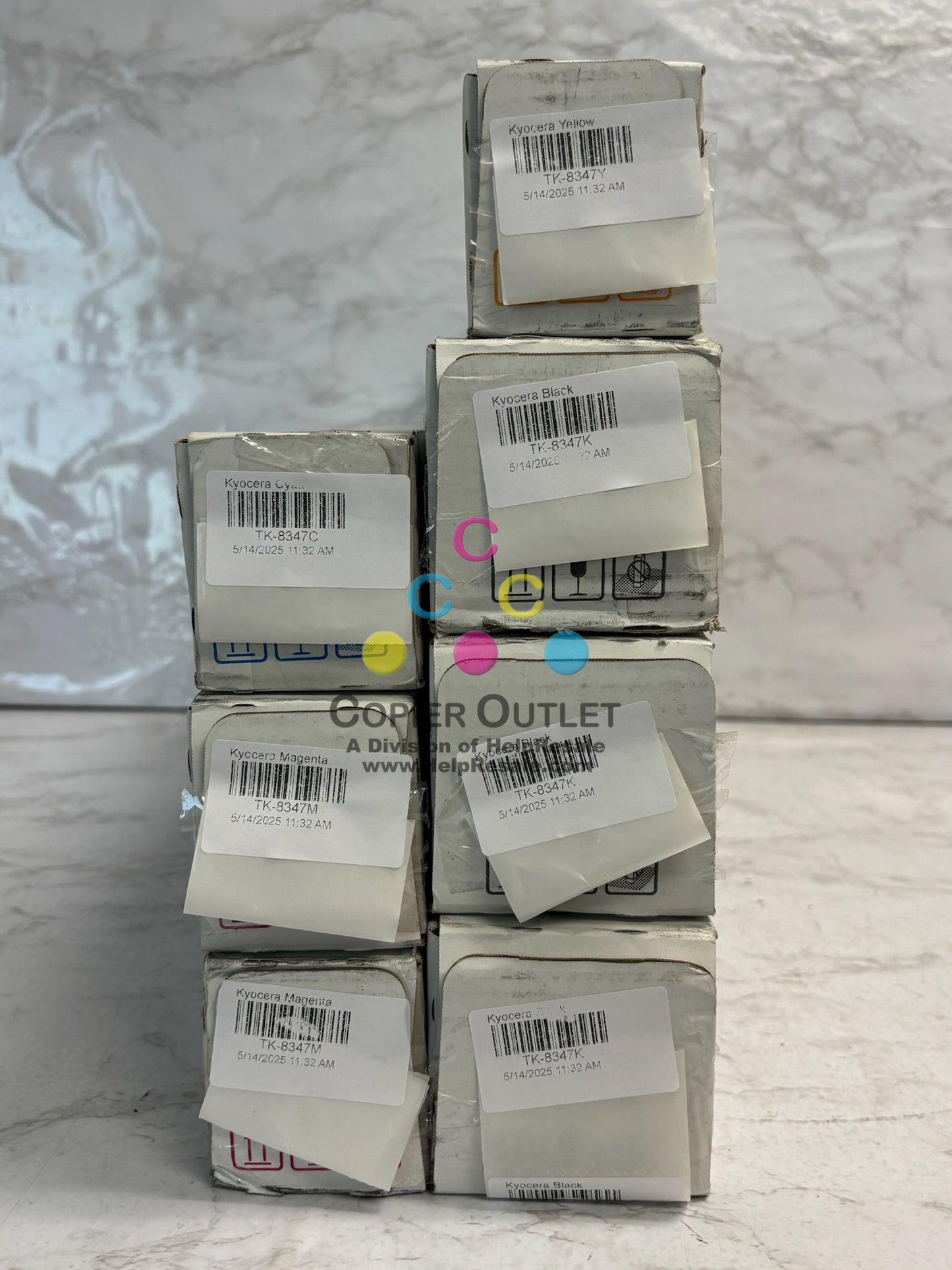 7 OEM Kyocera TASKalfa 2552ci,2553ci,CS2552ci,CS2553ci TK-8347 CMMYKKK Toners