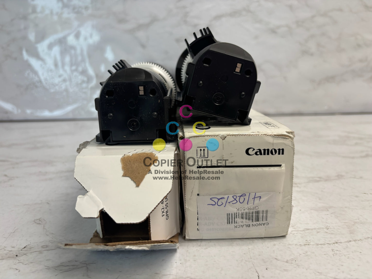 2 Open OEM Canon iR ADV C5535,C5540,C5550,C5560 GPR-55 Yellow & Black Toners