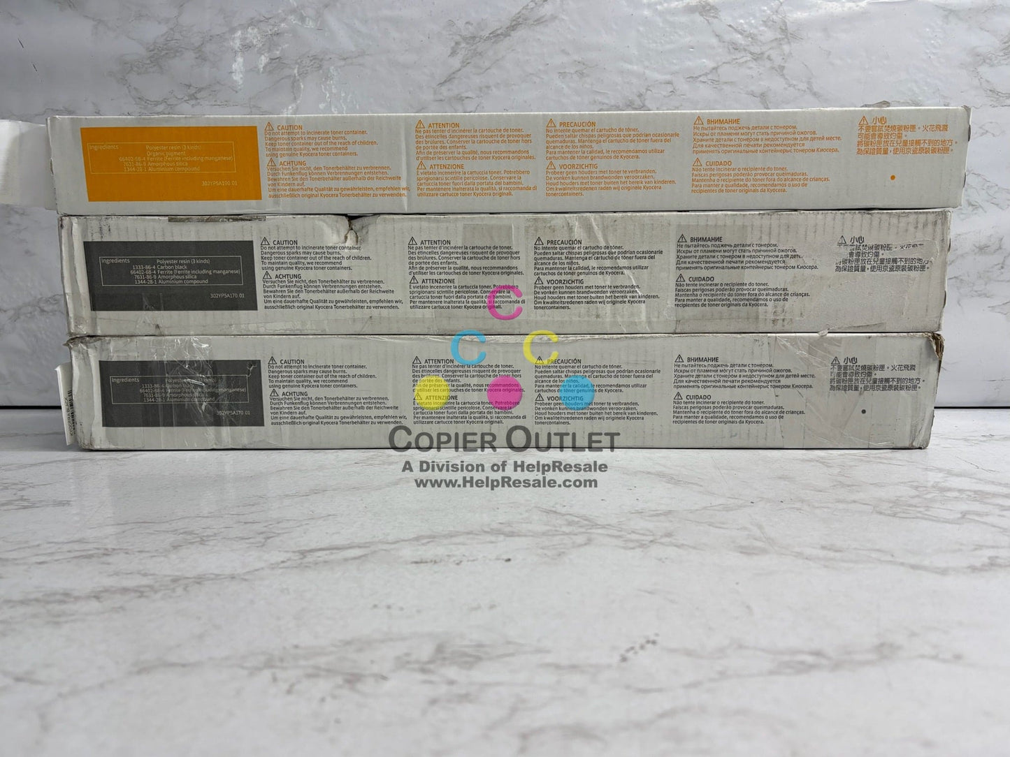 3 OEM Kyocera TASKalfa 2554ci,CS2554ci Yellow & Black Toners TK-8367Y, TK-8367K