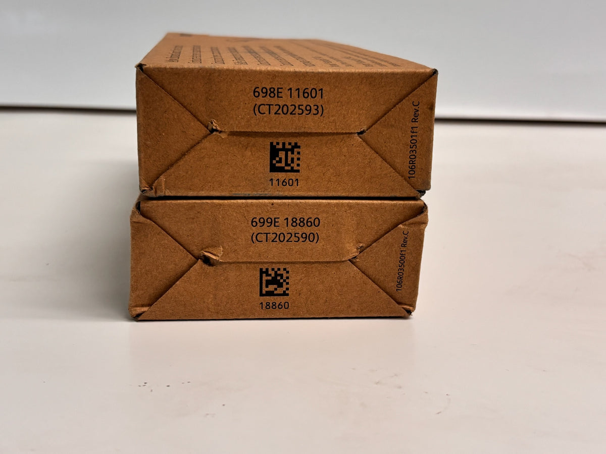2 Genuine Xerox C400, C405 Yellow & Black Standard Yield Toners 106R03500, 106R03501