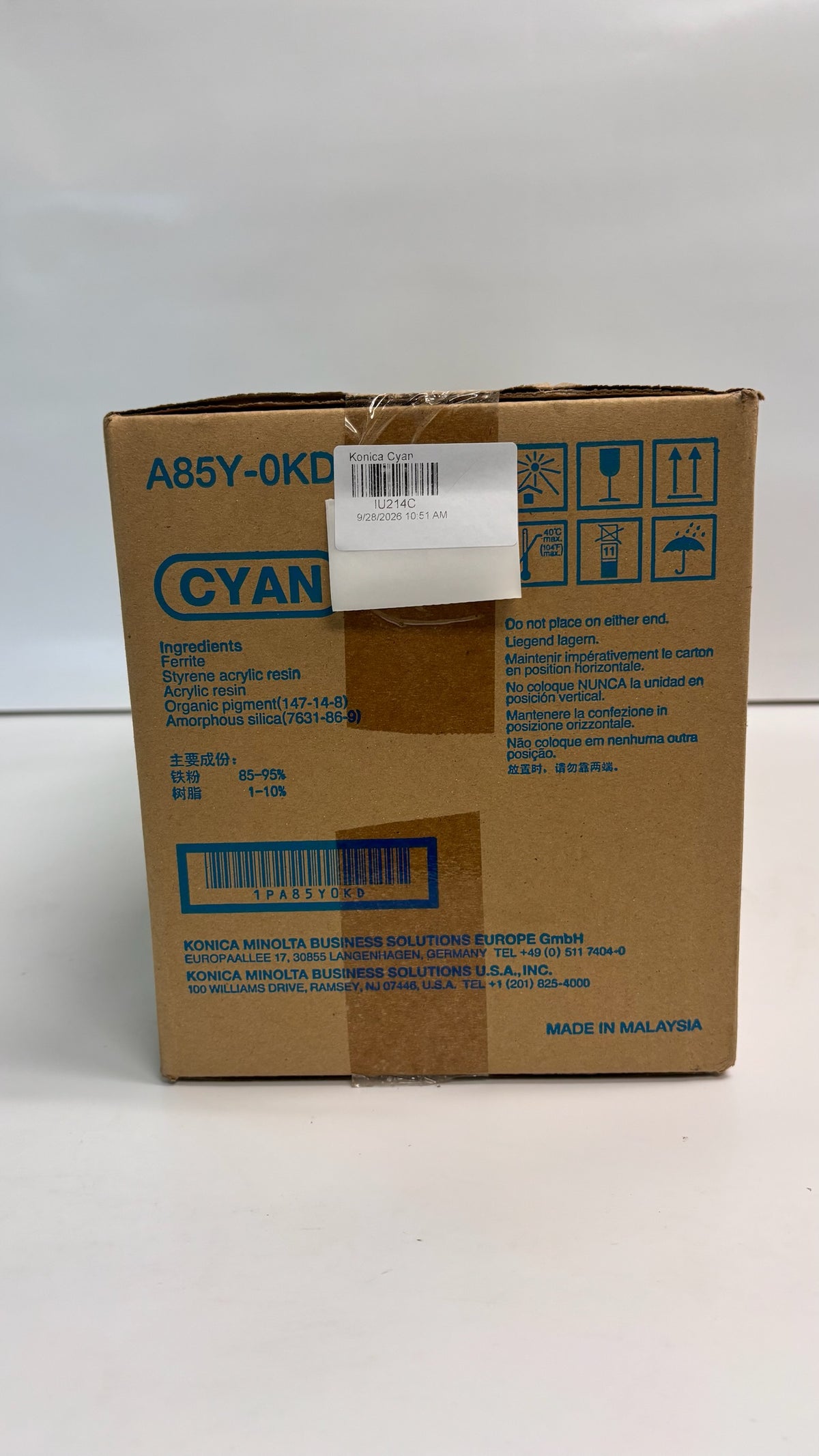 Genuine Konica BizHub C227, C287 Cyan Imaging Unit IU214C, A85Y0KD