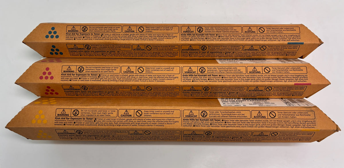 3 Genuine Xante Impressia Cyan, Magenta & Yellow Toners 200-100320,100321,100322