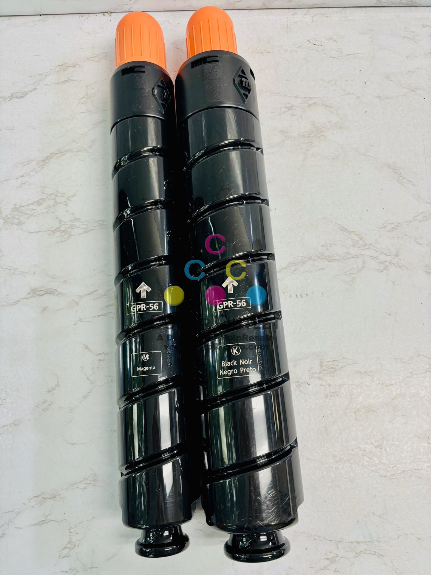 2 Open Genuine Canon iR Adv C7565,C7570 Magenta & Black Toner GPR-56, GPR56