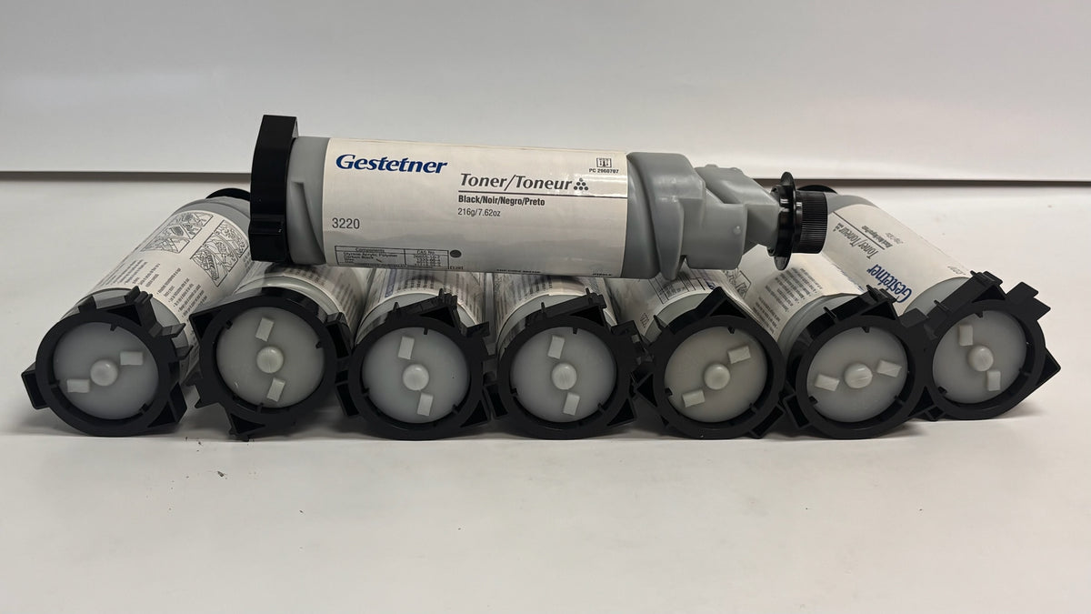 Lot of 8 Genuine Gestetner 3220 Black Toners 3220 DT6BLK