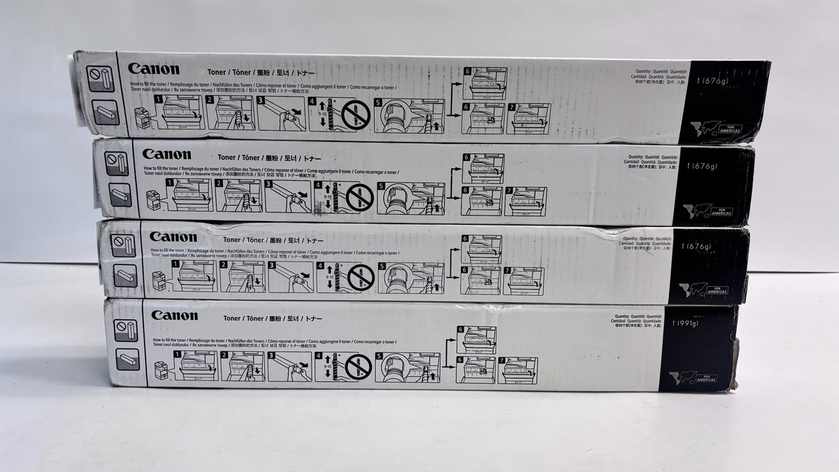 4 New Genuine Canon iRunner C5840i, C5870i GPR-61 High Yield Toners GPR61 CMYK (Bad Boxes)