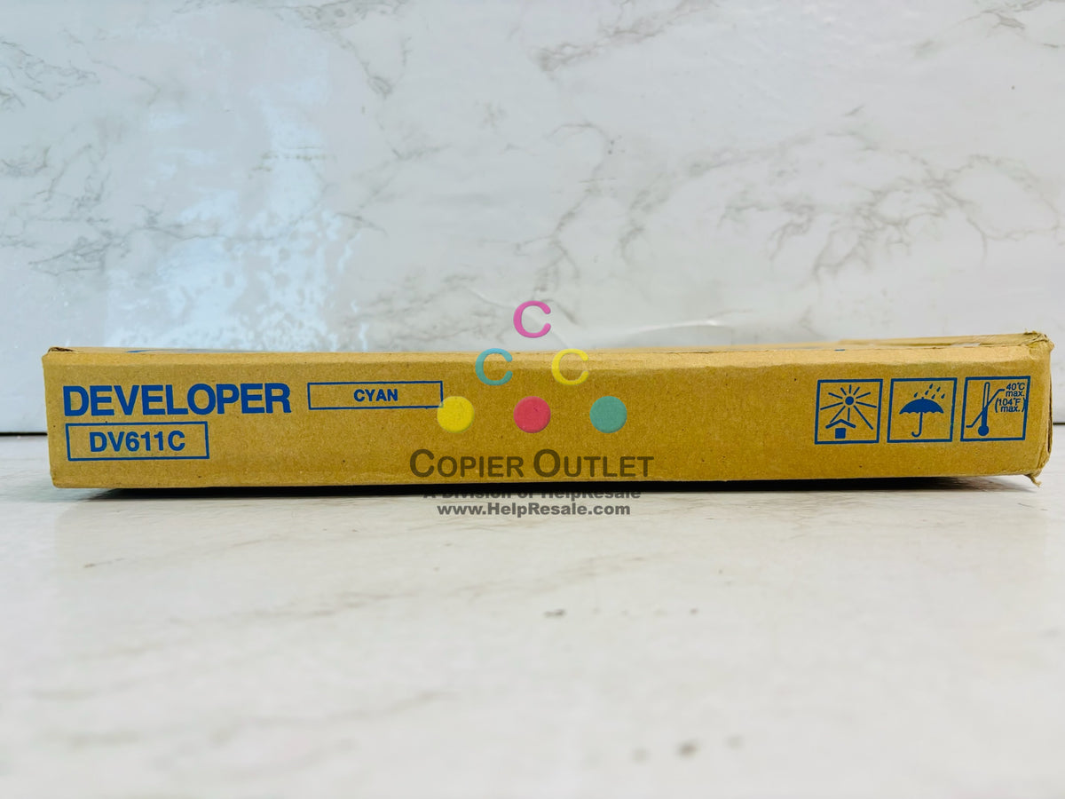 Open Genuine Konica Minolta BizHub Press C6000, C7000 Cyan Developer DV611C