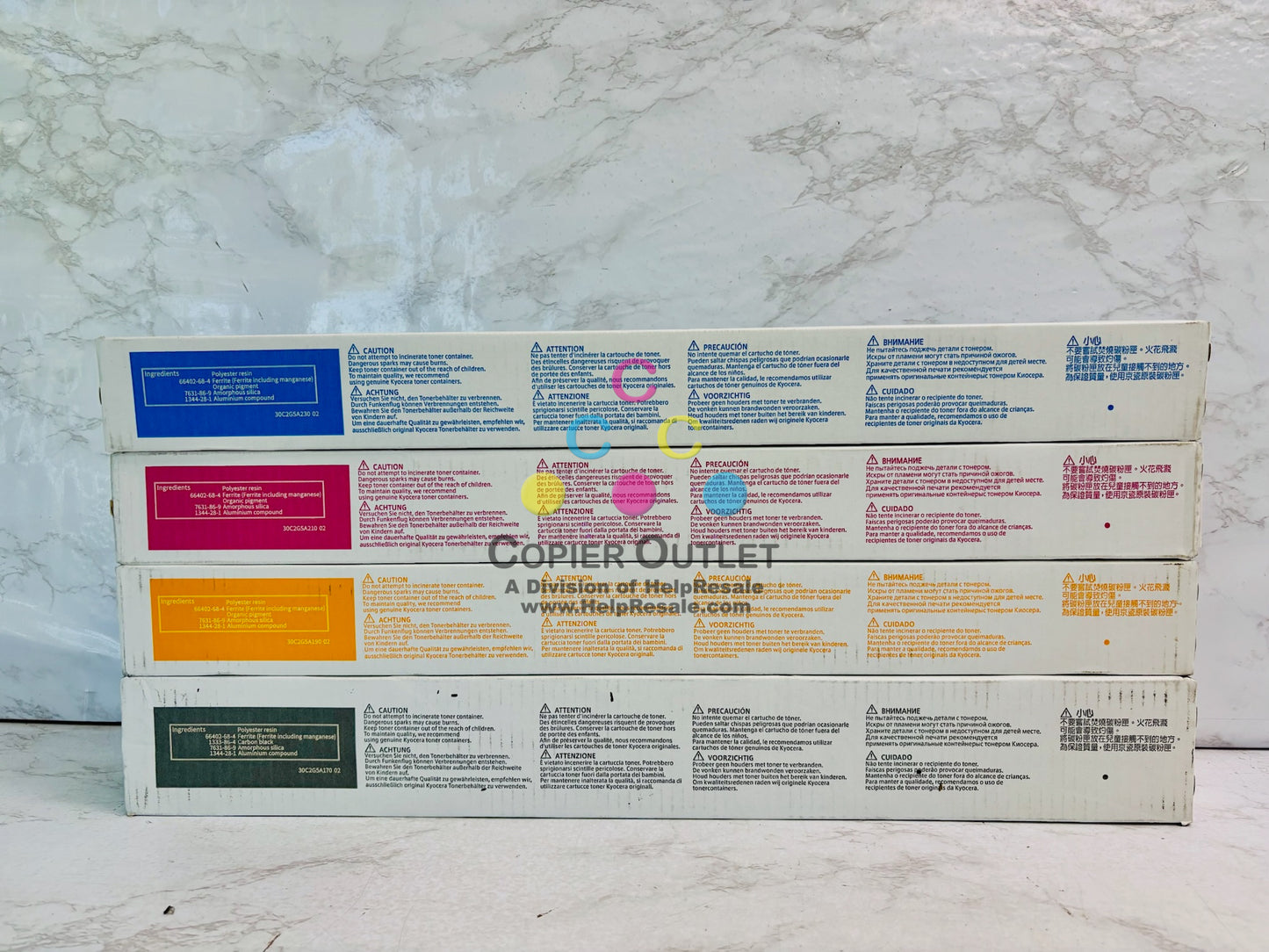 4 Genuine Kyocera TASKalfa MZ4001ci,MZ5001ci CMYK Toner TK-8597