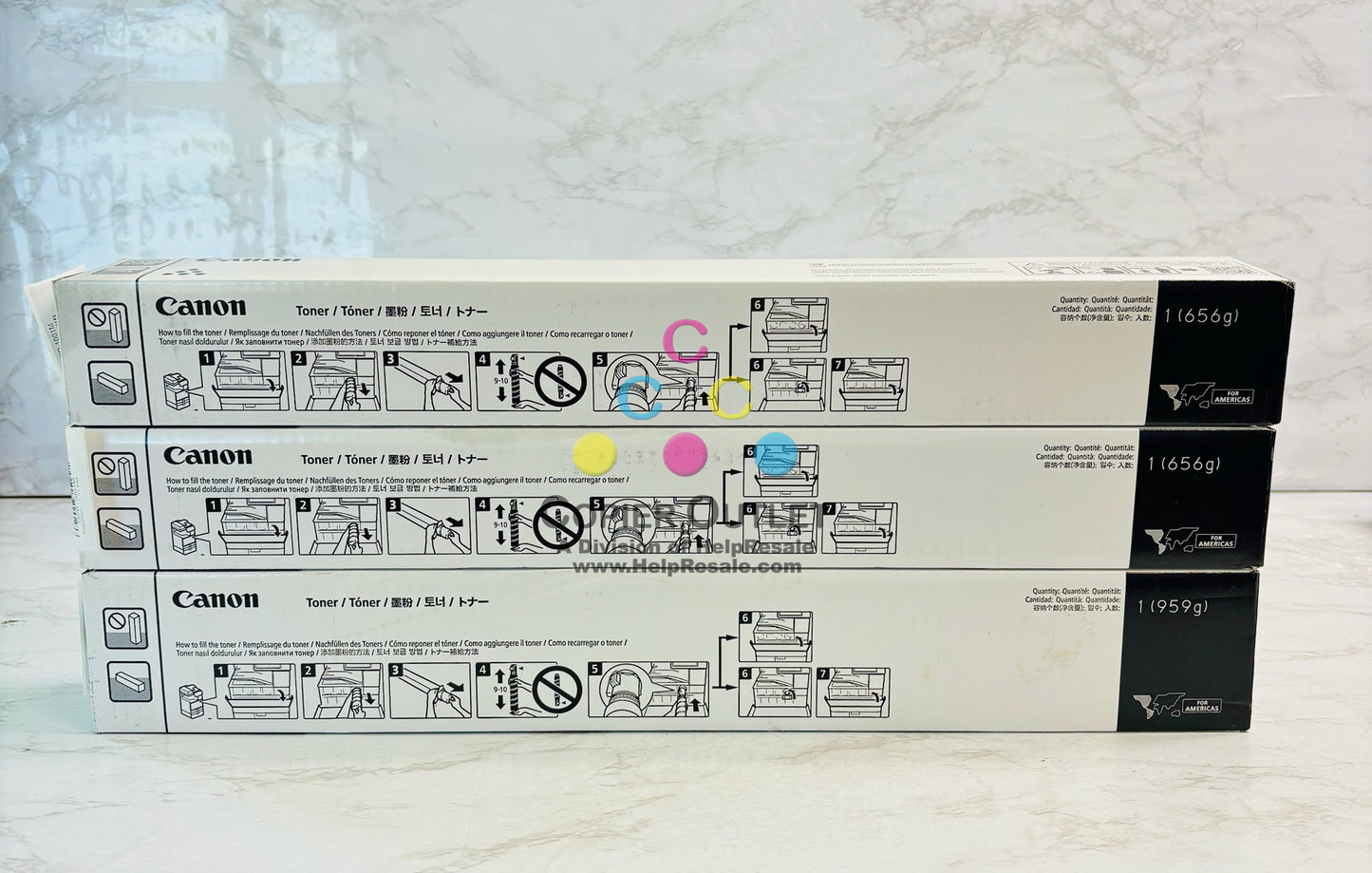 3 Genuine Canon ImageFORCE C5140, C5150 Magenta & Black Toner GPR-1001,GPR1001