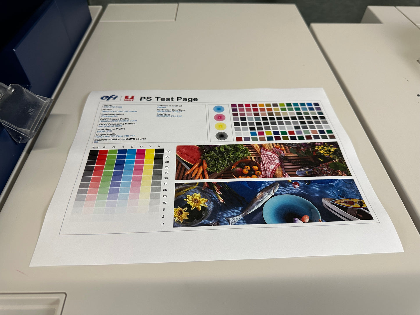 Xerox Color C60 Copier Printer Scanner YBH Staple Finisher Fiery Low Meter 61k