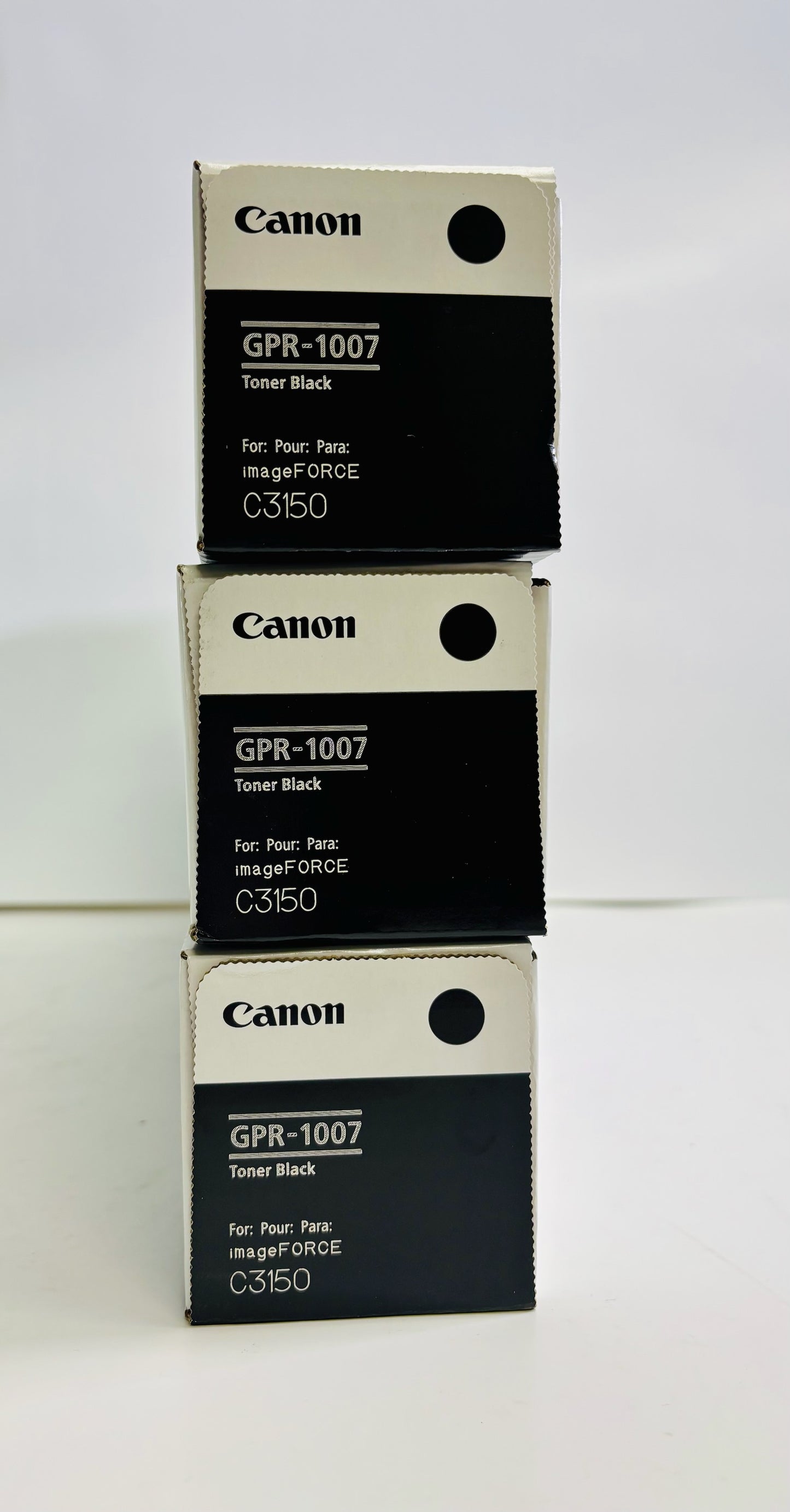 3 Genuine Canon Image Force 3150, C3126 Black Toner Cart. GPR-1007 6729C003AA