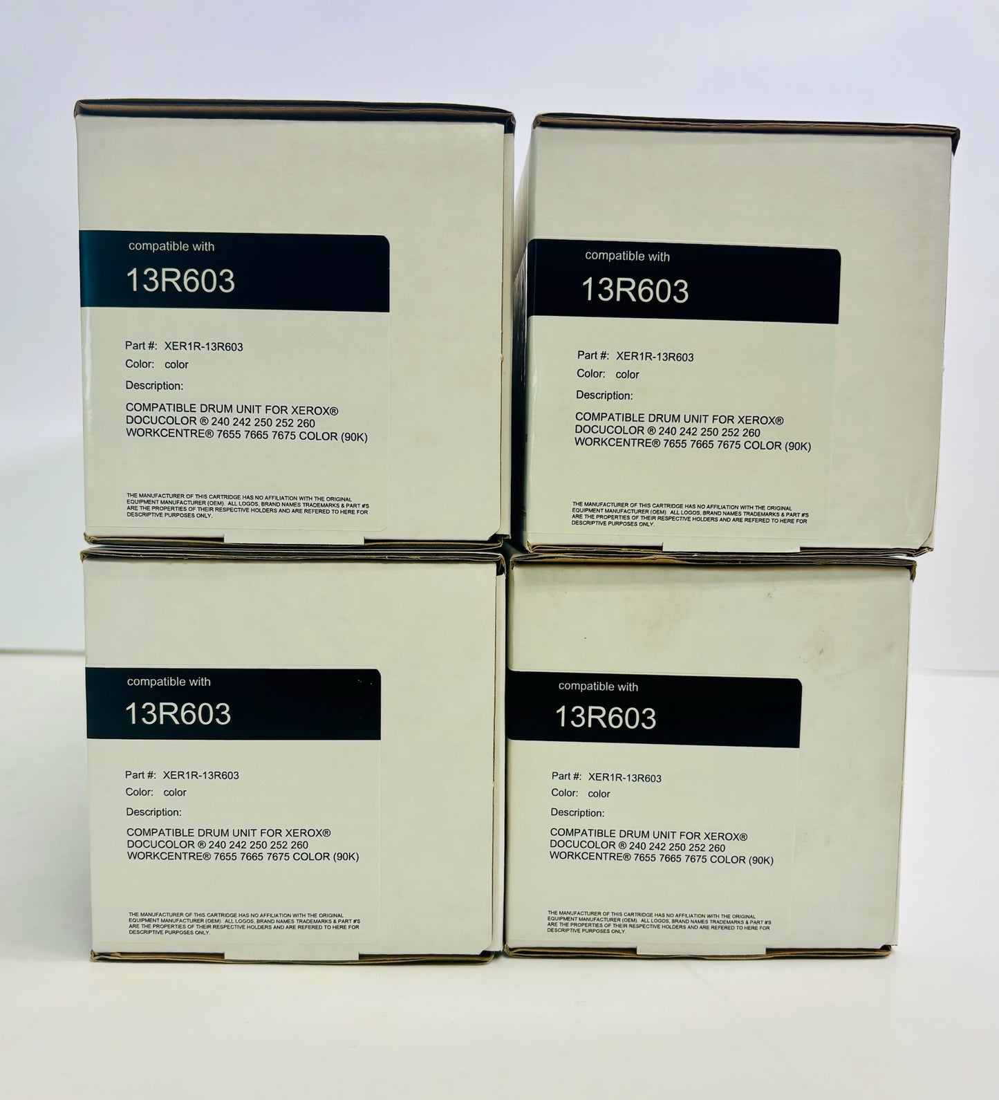 4 Unbranded DC240,242,250/WC7655,7665,7675 Color Drum Cartridges 13R0603