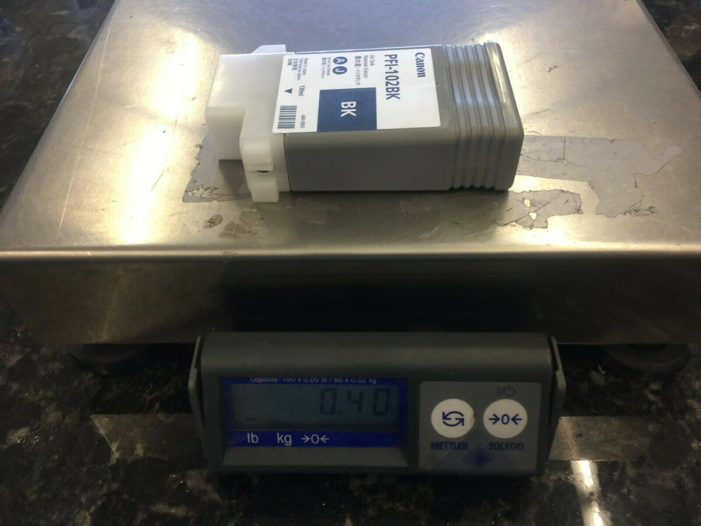 2 Barley Used PFI-102 Black & Matte Black For ImagePROGRAF iPF500 - copier-clearance-center