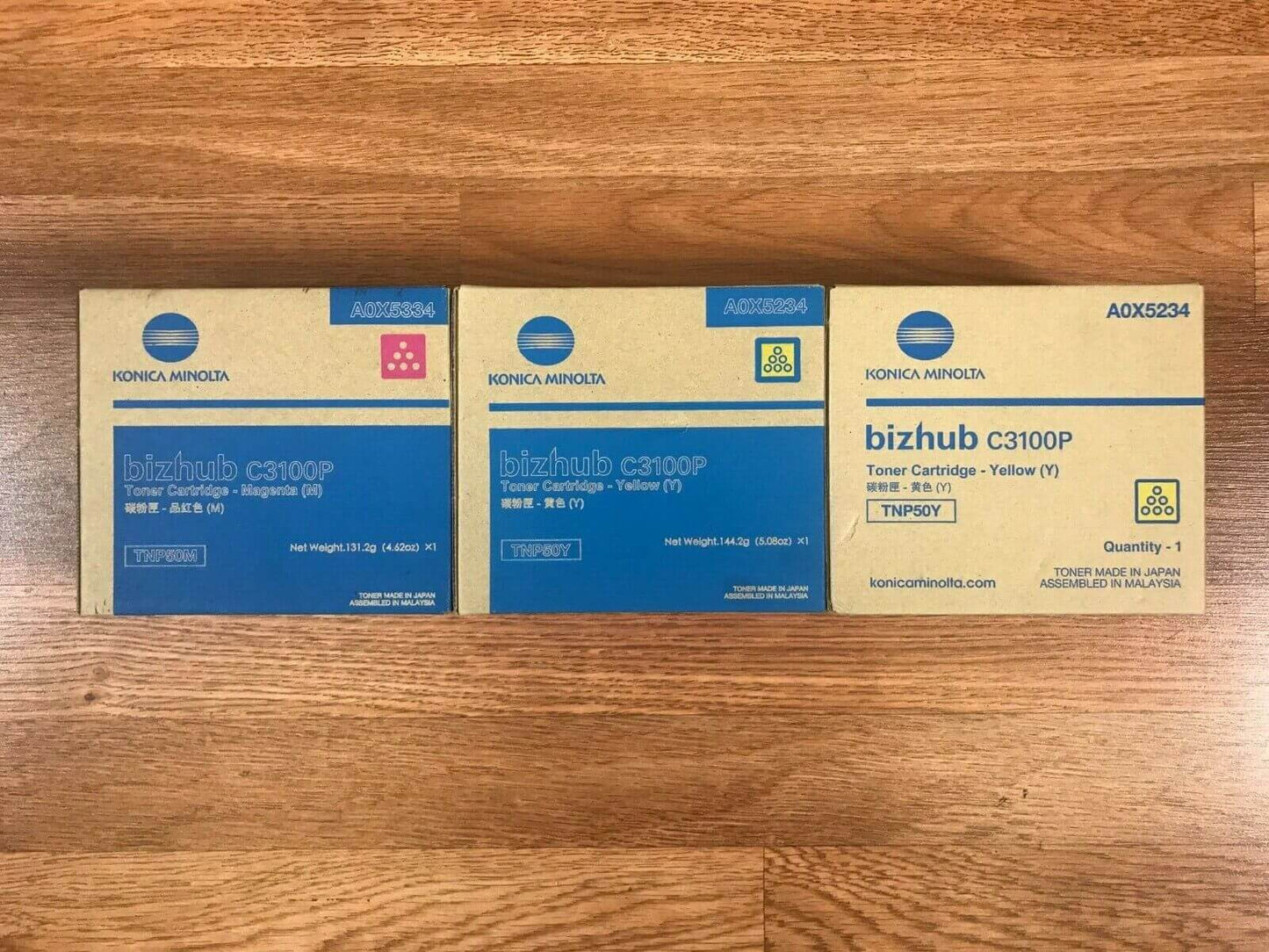 Genuine Konica TNP50 MYY Toner Cartridges For Bizhub C3100P Same Day Shipping!! - copier-clearance-center