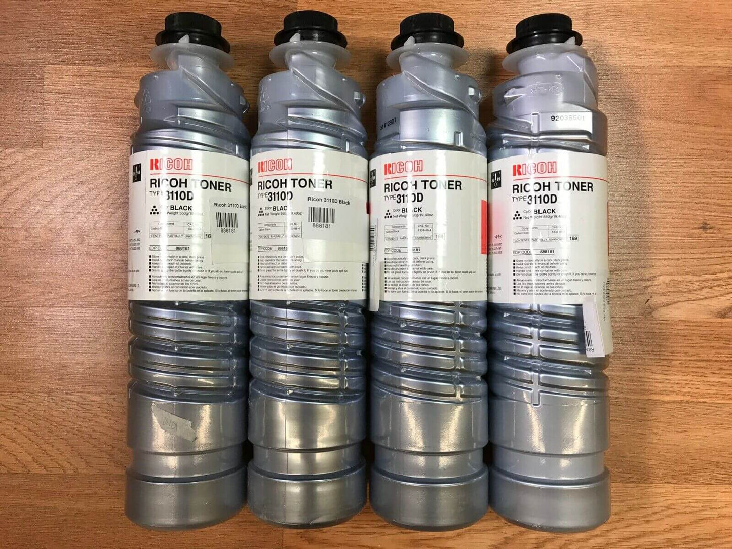 Lot Of 4 OEM Ricoh Toners Type 3110D Black EDP Code: 888181 *Same Day Shipping!* - copier-clearance-center