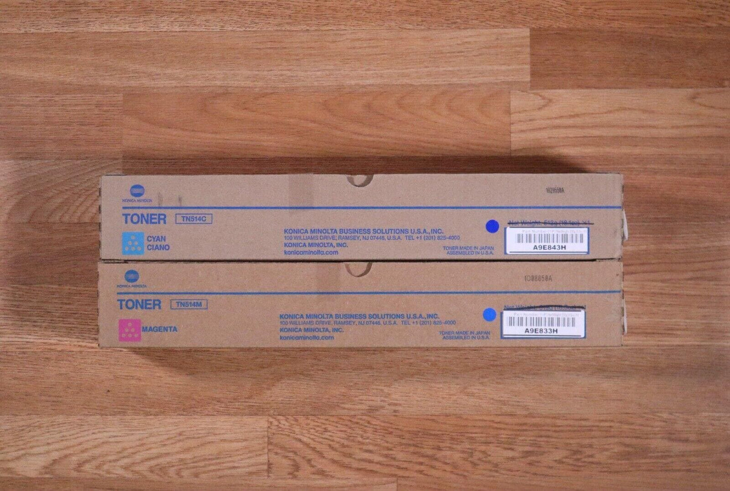 Lot Of 2 Konica TN514 CM Low Yield Toner Net Weight 8.8oz For bizhub C458 C558 - copier-clearance-center
