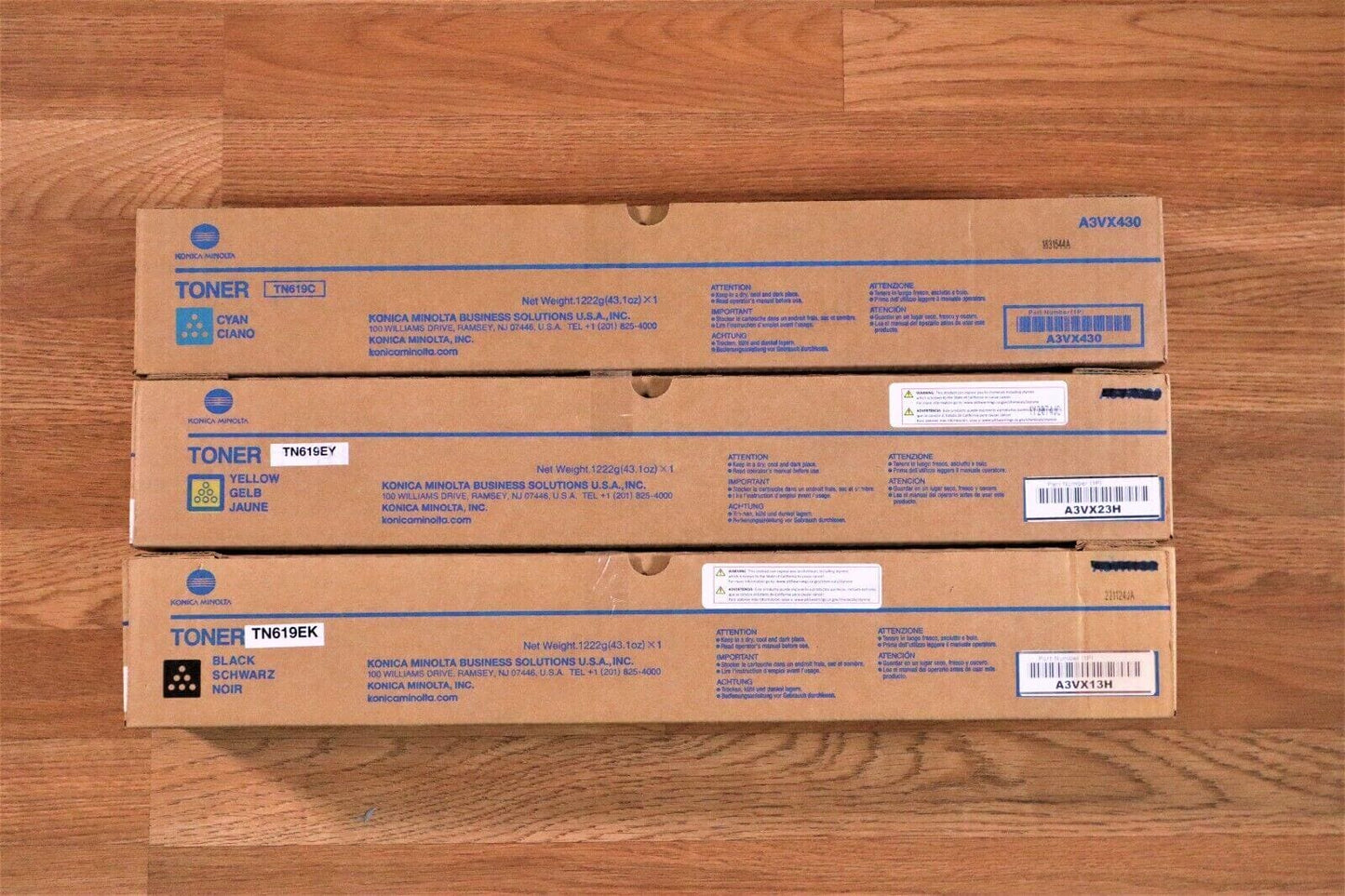 Konica TN619 CYK Set C1060 C1070 Accurio Press C2060 C2070 C3070 Same Day Shippi - copier-clearance-center