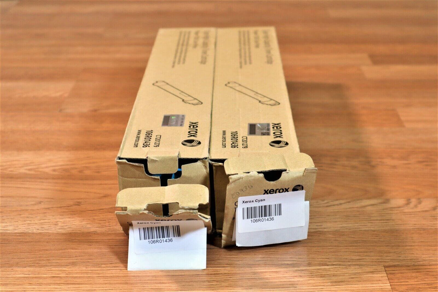 Open Lot Of 2 Xerox Phaser 7500 Cyan Toner Cartridge 106R01436 For 7500 7500DN - copier-clearance-center