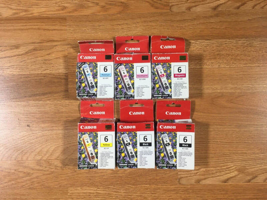 Lot of 6 Genuine Canon BCI-6 PC,PM,M,Y,K -EXPIRED -Priority Mail!!! - copier-clearance-center