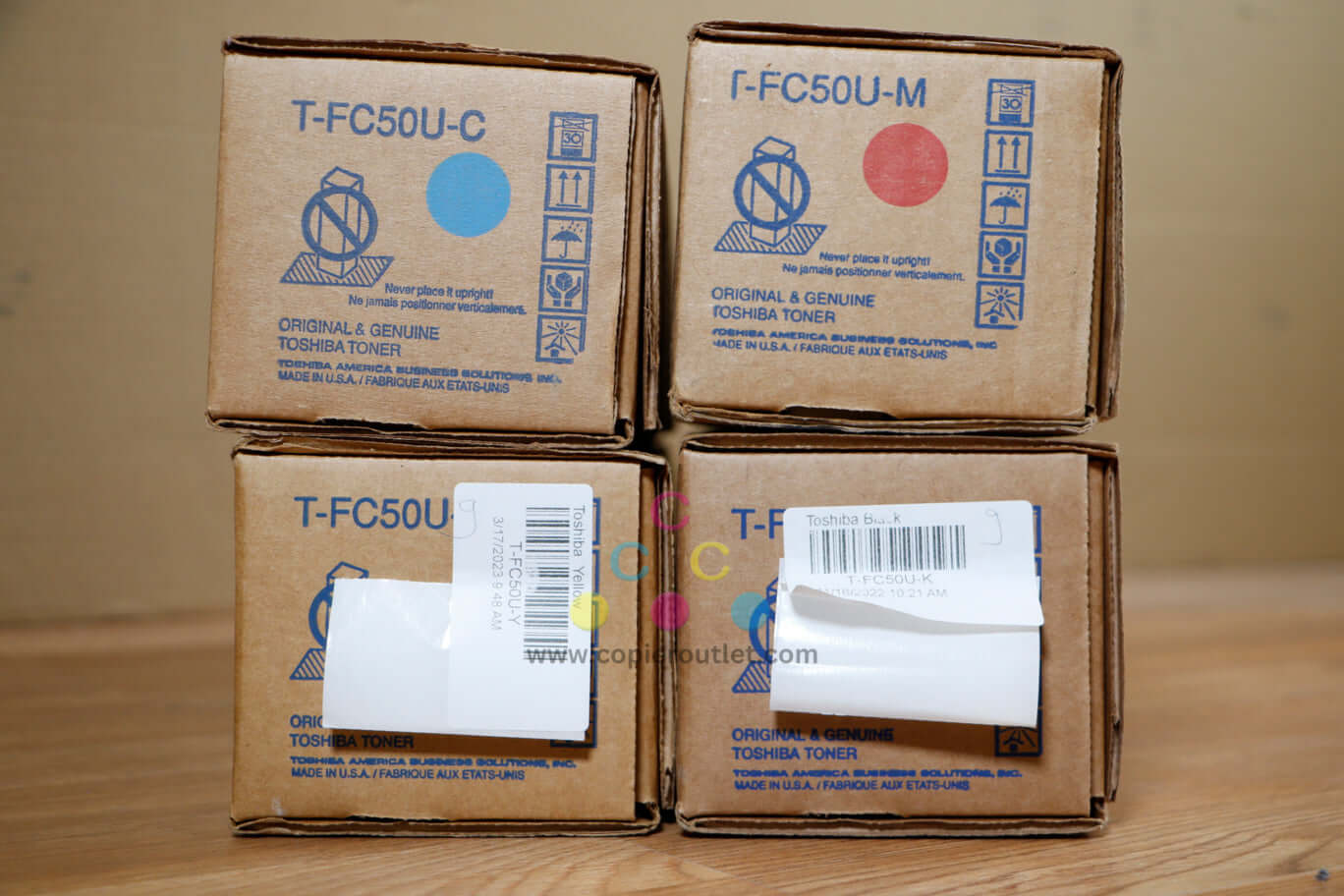 Genuine Toshiba T-FC50U CMYK Toner Cartridges eSTUDIO 2555C/3055C/C4555C/5055C