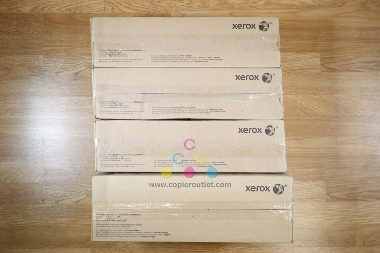 4 OEM Xerox C550,560,570,C60,C70 Black & Color Drums 013R00663(x1) & 013R00664(x3)