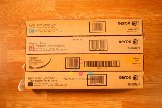 Xerox 006R01219, 20, 21, 22 CMYK Toner Cartridge Set For DC 240,250,260,252