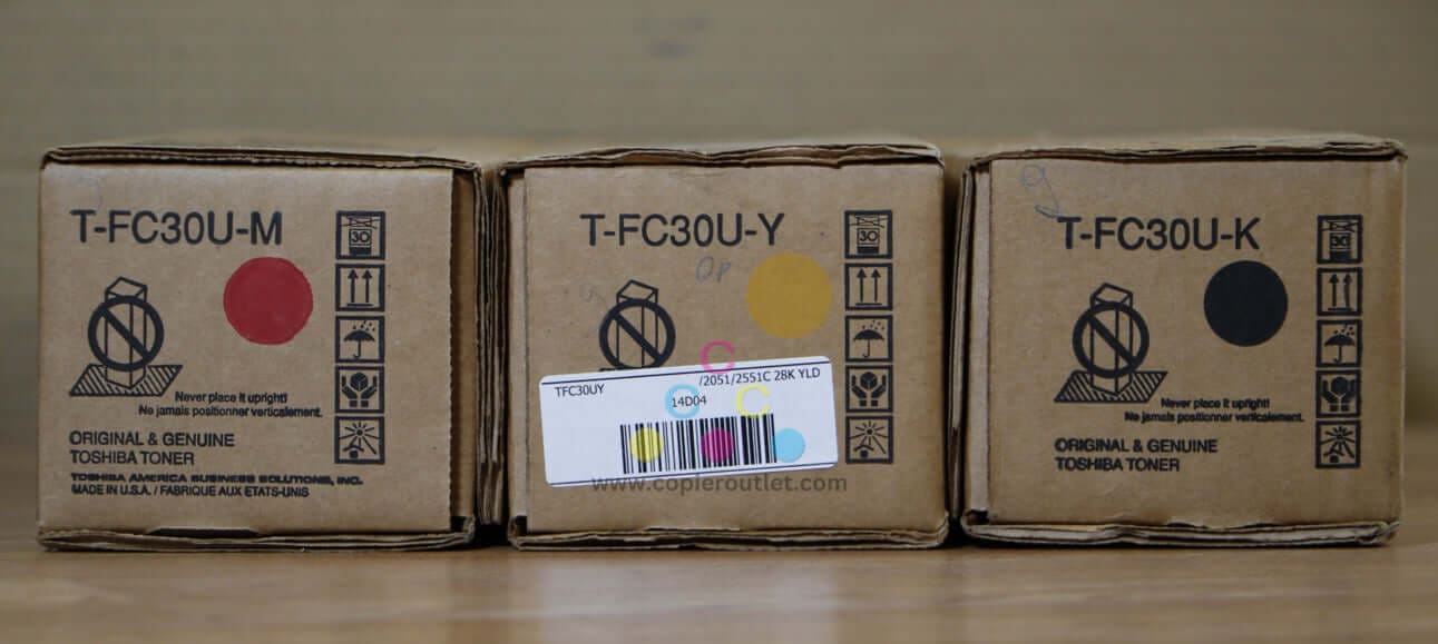 Genuine Toshiba T-FC30U MYK Toner Cartidges e-STUDIO 2050C/2551C Same Day Ship!!