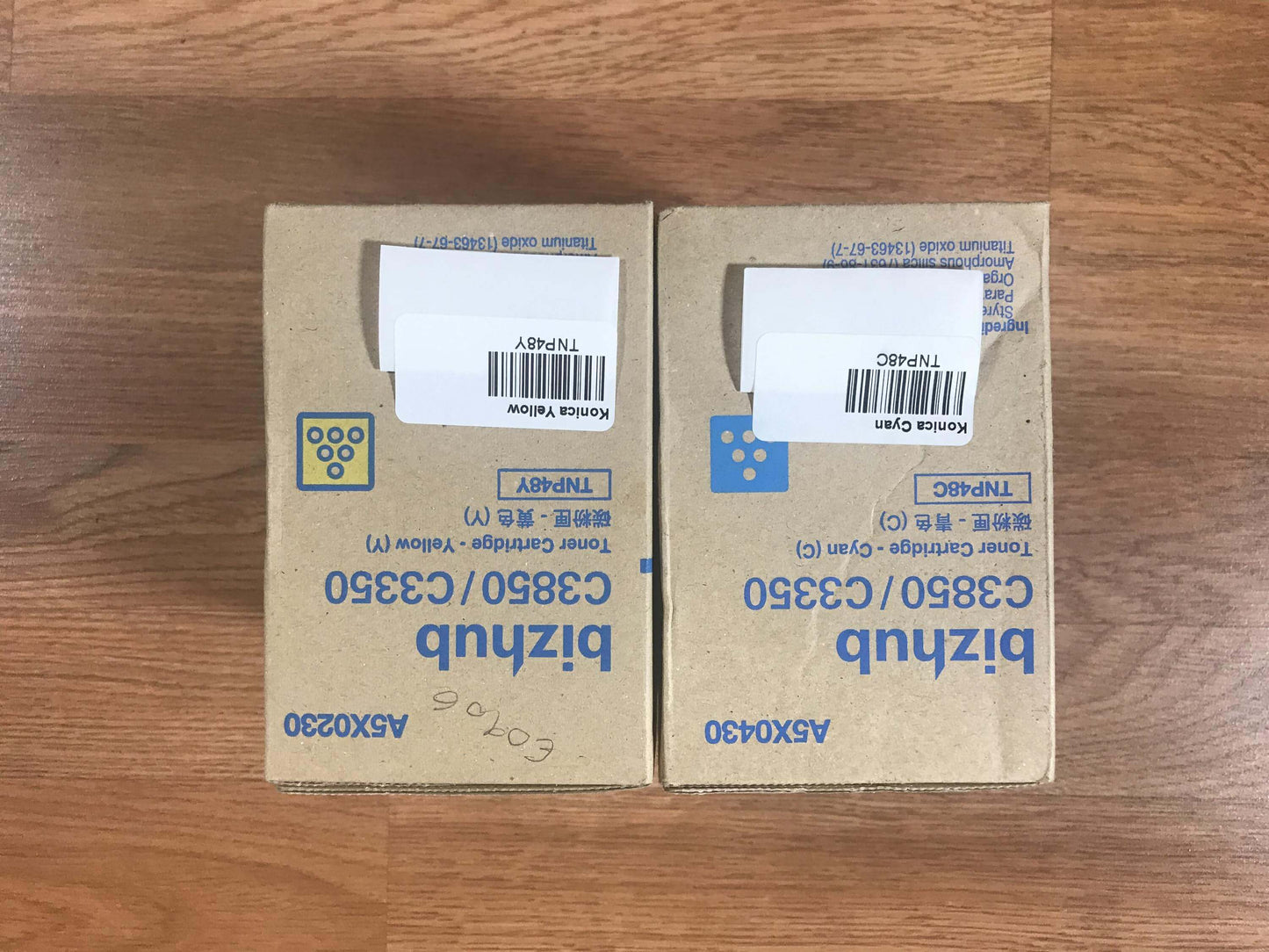 Lot Of 2 Konica TNP48 CY Toner For Bizhub C3850 C3350 - Same Day Shipping!! - copier-clearance-center