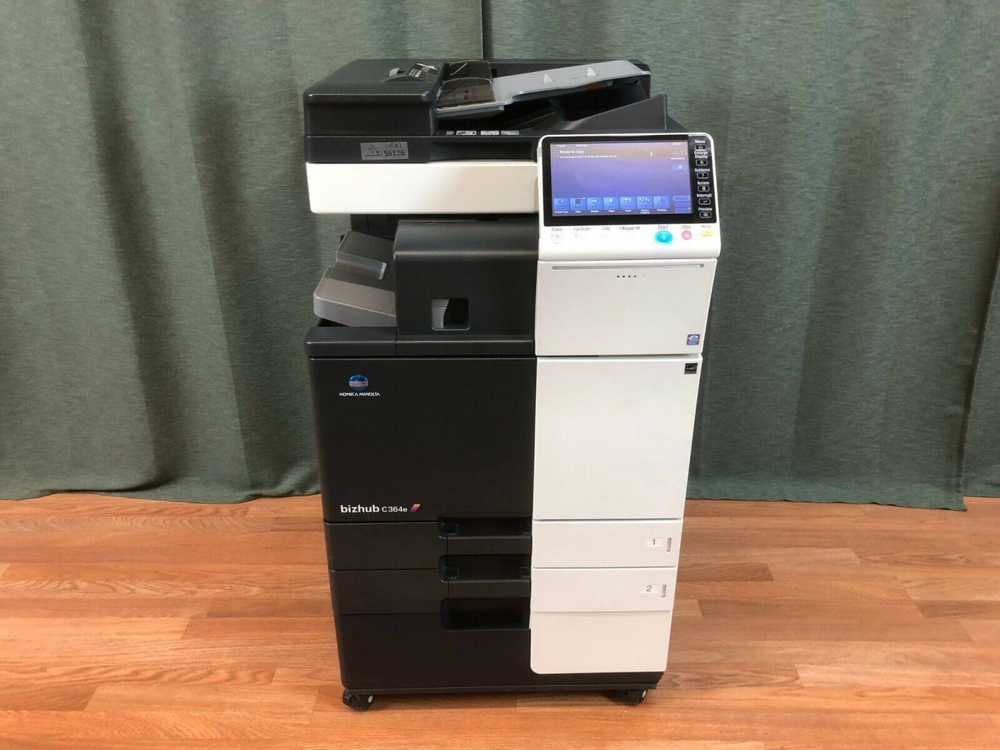 Konica Minolta Bizhub C364e Color Copier Printer Scanner Fax Finisher LOW 55k - copier-clearance-center