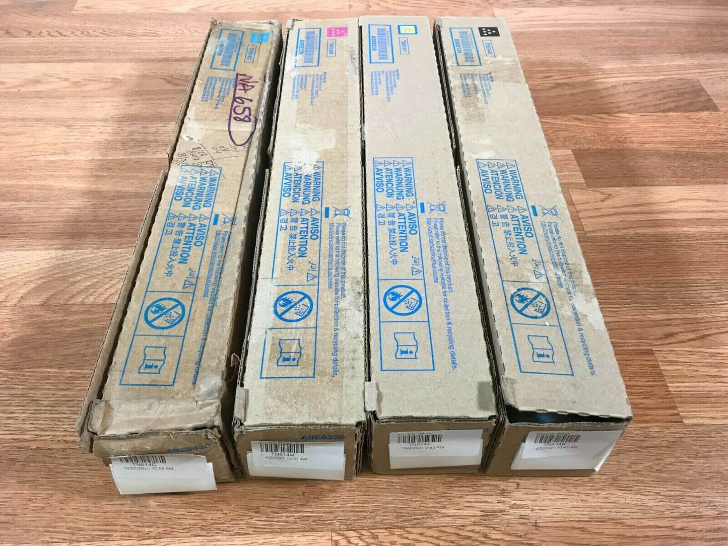 Genuine Konica TN514 CMYK Toner Set for bizhub C458 C558 C658 - Same Day Ship!! - copier-clearance-center