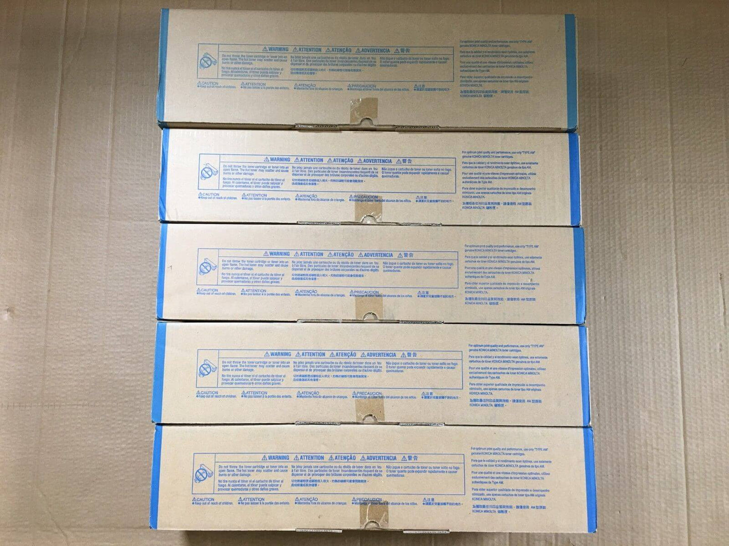 Lot of 5 OEM Konica Minolta 8600 series CMYK Toner Set A0D7433 - Fedex 2 Day - copier-clearance-center