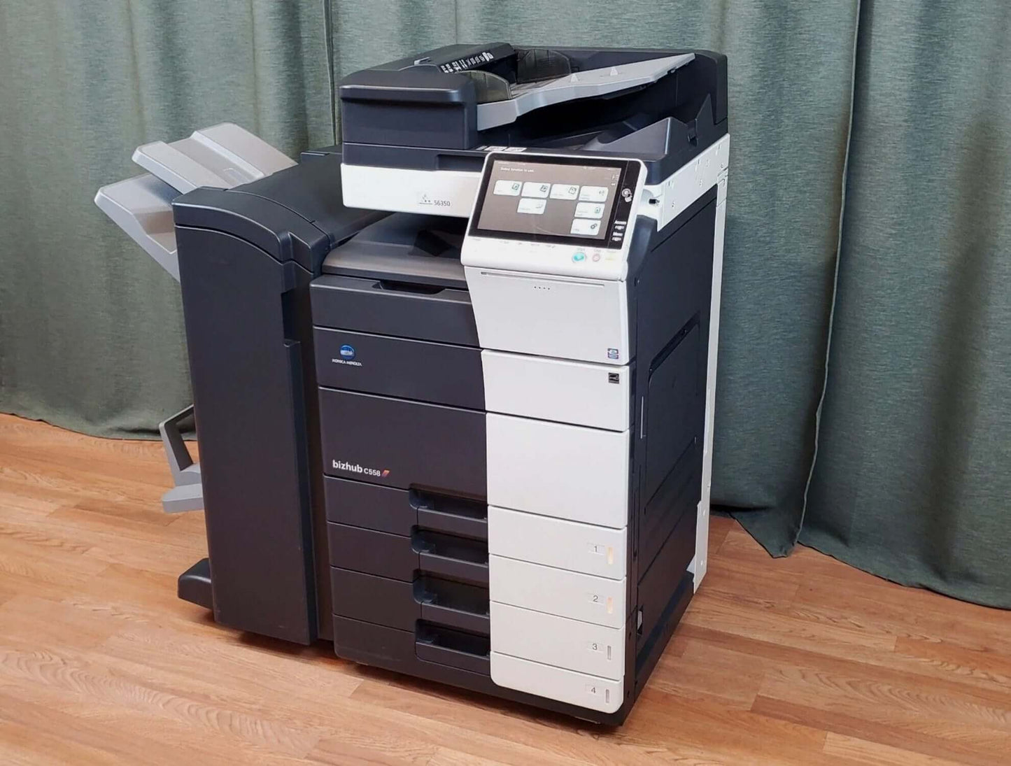Konica Minolta Bizhub C558 Color Copier Printer Book Finisher Low Usage 124k!!!!