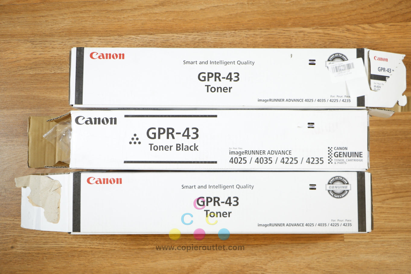 3 Open Genuine Canon GPR-43 Black Toner Cartridge iR ADVANCE 4025 4035 4025 4035