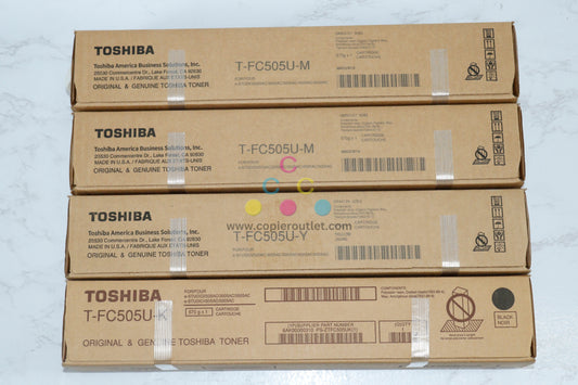 4 New OEM Toshiba e-STUDIO 2505AC/3005AC T-FC505U MMYK Toner Cartridges