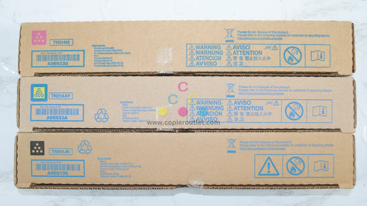 3 OEM Konica Minolta BH C458,C558,C658 TN514M,TN514AY,TN514JK Toners