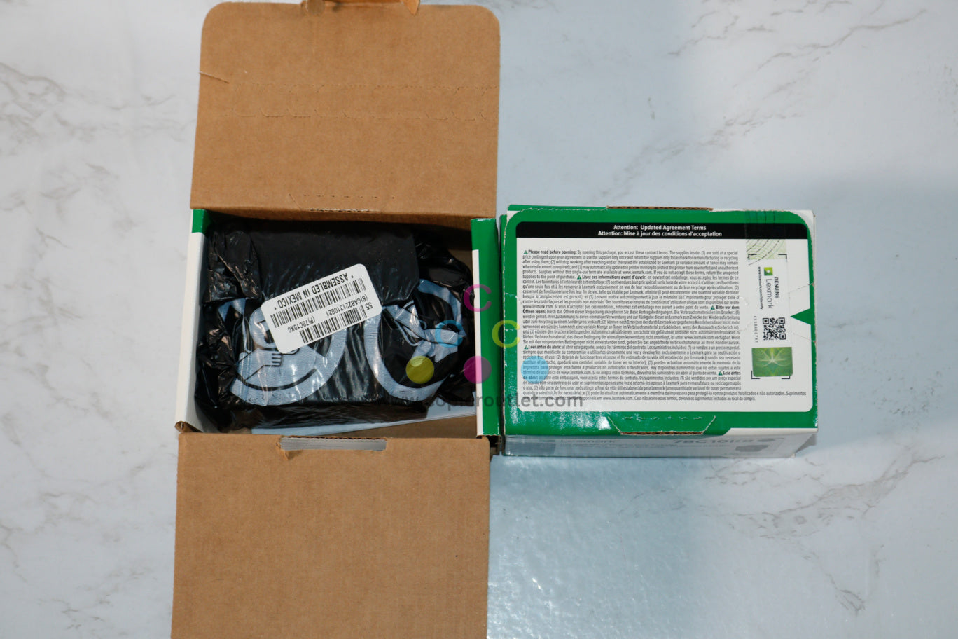 2 OEM Lexmark CS421dn,CS521dn,CS622de Black Toners 78C10K0 (1 New & 1 Open)