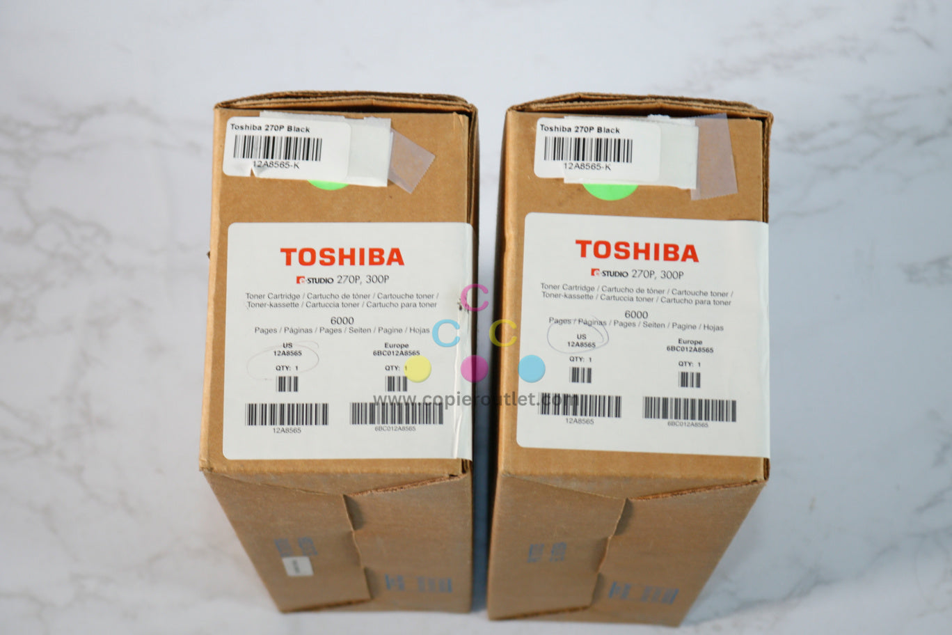 2 OEM Toshiba eStudio 300P,270P Black High Yield Toner Cartridges 12A8565