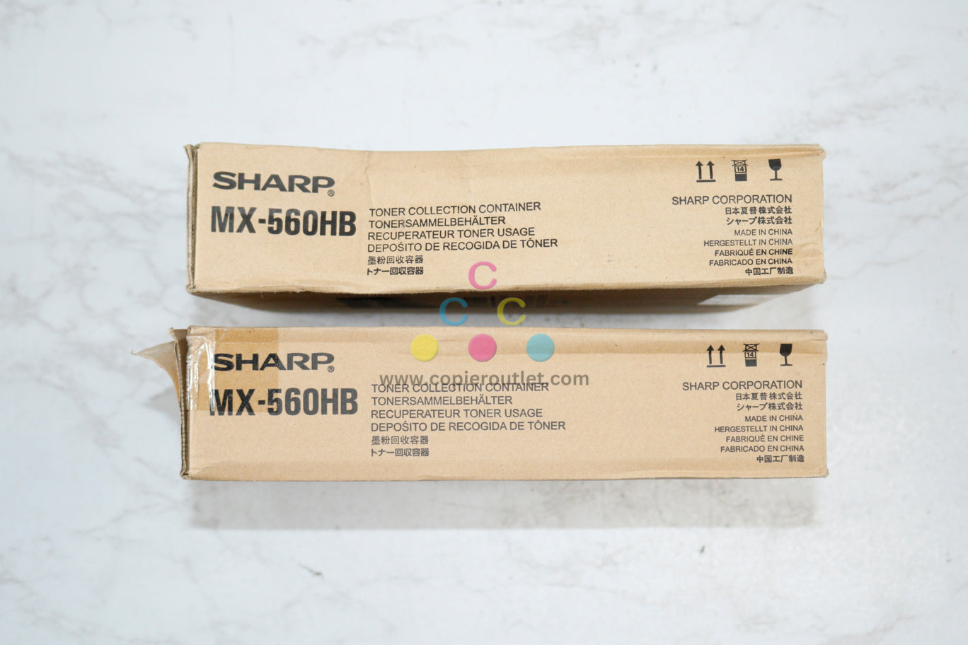 2 OEM Sharp MX-560HB Waste Toner Containers MX-M364N/MX-M565N Same Day Ship