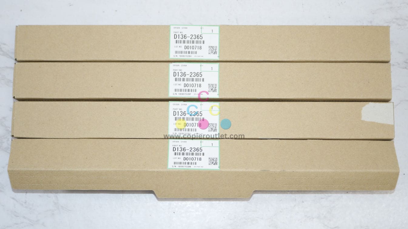 4 New OEM Ricoh MP C6502SP,C6503,C8002SP Cleaning Blade D1362365 (D136-2365) (1 open)