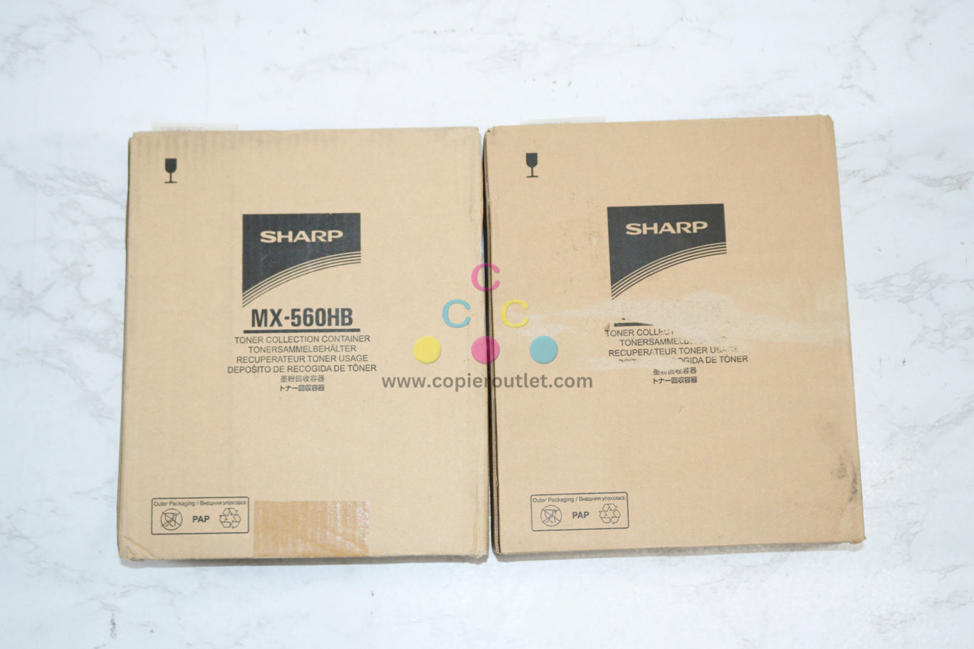 2 OEM Sharp MX-560HB Waste Toner Containers MX-M364N/MX-M565N Same Day Ship